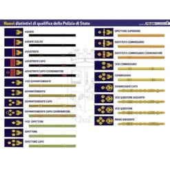 Gradi Metallo POLIZIA DI STATO Smaltati