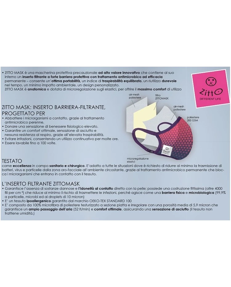 MASCHERINA BABY ZITTO ITALY 3 MASCHERINA BABY ZITTO ITALY - immagine 3